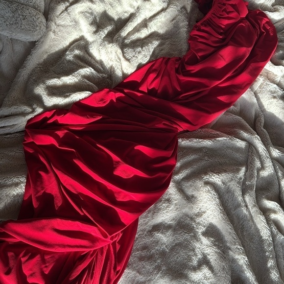 Norma Kamali Diana dress red NEW NWT sz XS ruched bodycon cocktail formal maxi - Picture 13 of 16